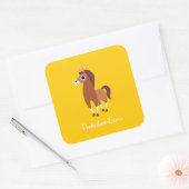 Zora the Horse Vierkante Sticker (Envelop)
