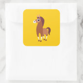Zora the Horse Vierkante Sticker (Tas)