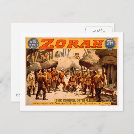 Zorah Russisch Miners Theatrisch Poster Briefkaart (Voorkant / Achterkant)