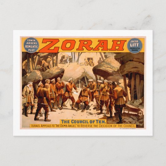 Zorah Russisch Miners Theatrisch Poster Briefkaart (Voorkant)