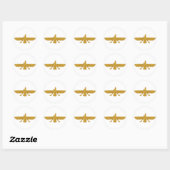 Zorastriaans symbool ronde sticker (Vel)