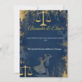 Zorba Dansende Advocaat Aquarel Bruiloft  Kaart (Voorkant)