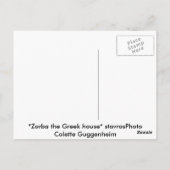 Zorba de Griekse hauseFoto Colette Guggenheim Briefkaart (Achterkant)