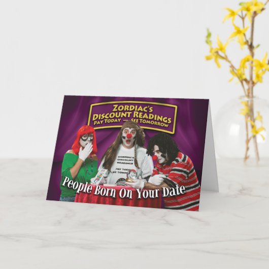 Zordia's Korting Verjaardag Lezingen Kaart (Gele Bloem)