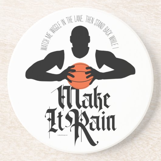 Zorg dat het Onderzetter Regen (Basketball) (Voorkant)
