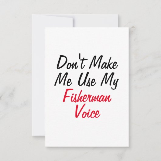 Zorg dat ik mijn Visserstem niet hoef te Gebruiken Kaart (Voorkant)