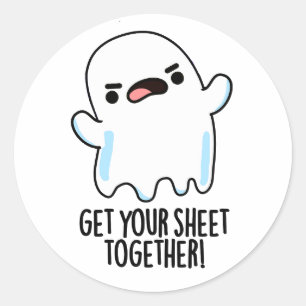 Zorg Dat Je Blad Op Orde Is Grappige Geest Punt  Ronde Sticker