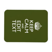 Zorg dat Jouw tekst kalm houdt en op olijvengroen Magneet (Horizontaal)