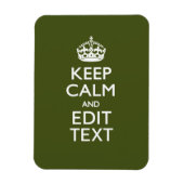 Zorg dat Jouw tekst kalm houdt en op olijvengroen Magneet (Verticaal)