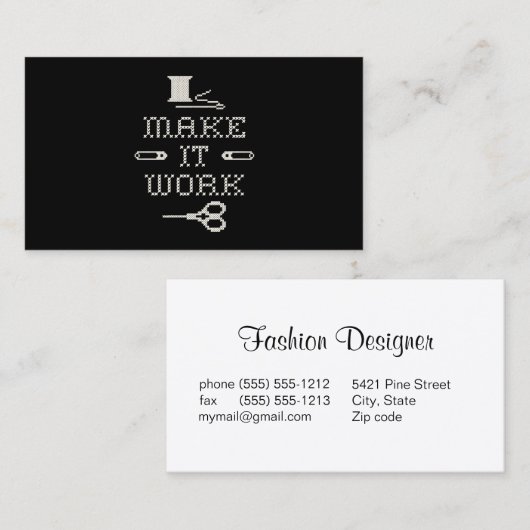 Zorg ervoor dat het werkt Mode Visitekaartje (Voorkant / Achterkant)