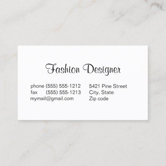 Zorg ervoor dat het werkt Mode Visitekaartje (Achterkant)