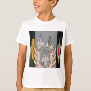zorg ervoor dat je je richt als kat en engel T-Shi T-shirt