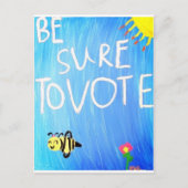 Zorg ervoor dat je stem uitbrengt briefkaart (Voorkant)