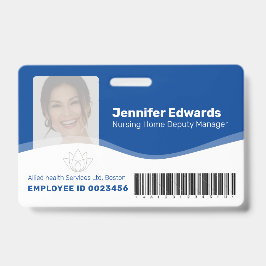 Zorg essentiële werknemers foto ID barcode Badge