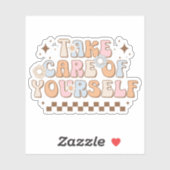 Zorg goed voor jezelf, positieve geestelijke gezon sticker (Vel)