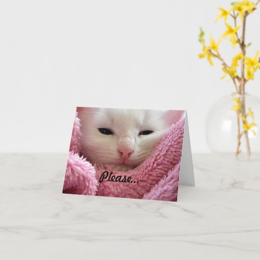 Zorg goed voor kitten kaart (Gele Bloem)