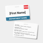 Zorg ID-badge Badge (Voor- en achterkant)