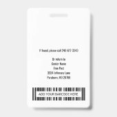 Zorg Medisch Centrum Personeel Foto ID Badge (Achterkant)