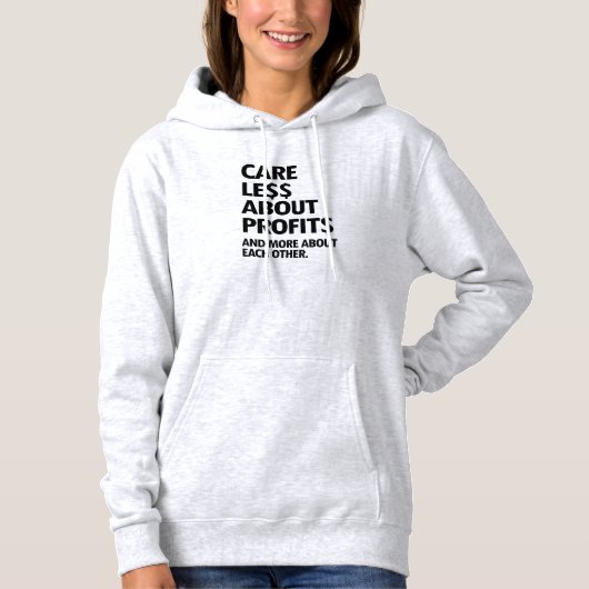 ZORG MINDER OVER WINSTEN HOODIE (Voorkant)