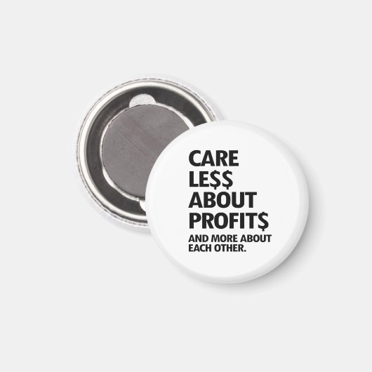 ZORG MINDER OVER WINSTEN MAGNEET (Voorkant / Achterkant)