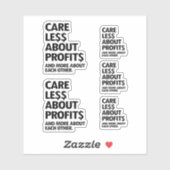 ZORG MINDER OVER WINSTEN STICKER (Vel)