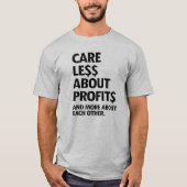 ZORG MINDER OVER WINSTEN T-SHIRT (Voorkant)