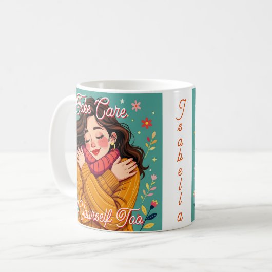 Zorg ook voor jezelf | Zelfliefde Koffiemok (Voorkant links)
