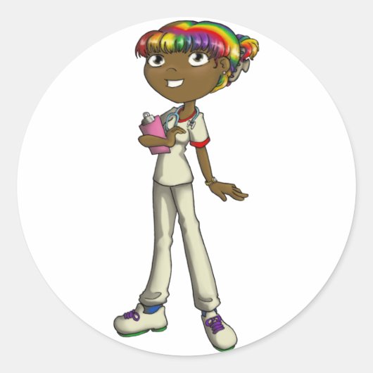 Zorg Ronde Sticker (Voorkant)