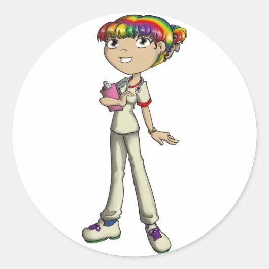 Zorg Ronde Sticker (Voorkant)