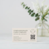 Zorg & Seniorenondersteuning QR-code Visitekaartje (Staand voorkant)