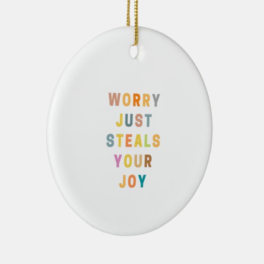 ZORG STEALT JE JOU ALLEEN | Religieus decimaal Keramisch Ornament (Rechts)