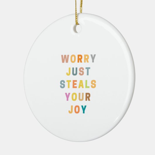 ZORG STEALT JE JOU ALLEEN | Religieus decimaal Keramisch Ornament (Links)