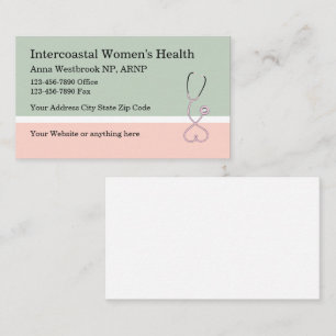 Zorg Stethoscoop Zakelijke Kaarten voor Vrouwen Visitekaartje