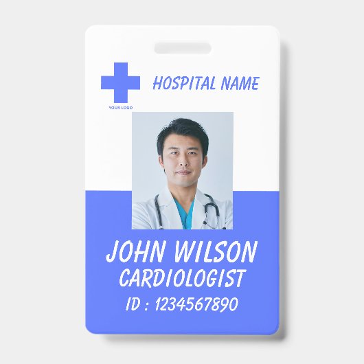 Zorg Verpleegster Foto ID Badge Card (Voorzijde)