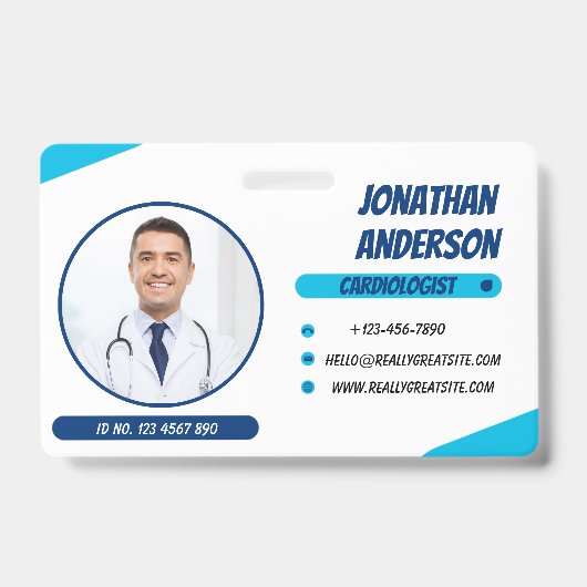 Zorg Verpleegster Foto ID Badge Card (Voorzijde)