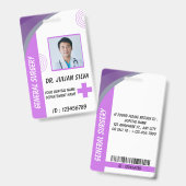 Zorg Verpleegster Foto ID Badge Card (Voor- en achterkant)