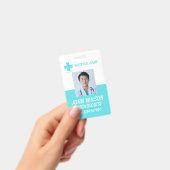 Zorg Verpleegster Foto ID Badge Card (Handheld)