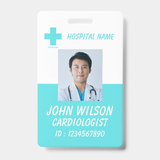 Zorg Verpleegster Foto ID Badge Card (Voorzijde)