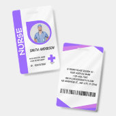 Zorg Verpleegster Foto ID Badge Card (Voor- en achterkant)