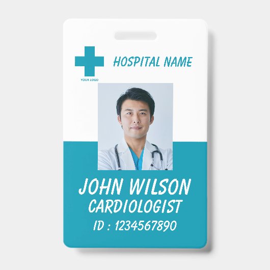 Zorg Verpleegster Foto ID Badge Card (Voorzijde)