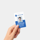 Zorg Verpleegster Foto ID Badge Card (Handheld)
