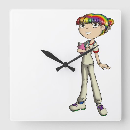 Zorg Vierkante Klok (Voorkant)