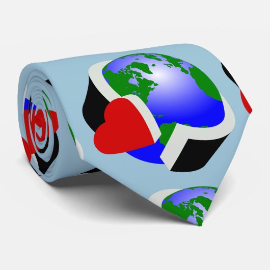 Zorg voor aarde stropdas (Opgerold)