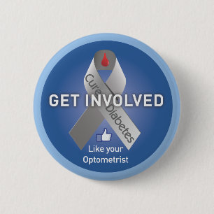Zorg voor Betrokken-Help Cure Diabetes Ronde Button 5,7 Cm