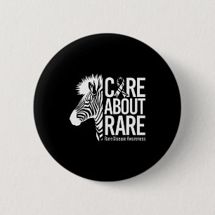 Zorg voor bewustzijn van zeldzame ziekten zebra li ronde button 5,7 cm