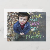 Zorg voor de aarde briefkaart (Voorkant / Achterkant)