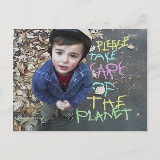 Zorg voor de aarde briefkaart (Voorkant)