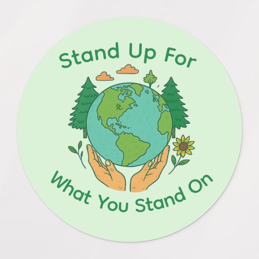 Zorg voor de aarde Stickers (Design 1)