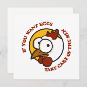 Zorg voor de hen 1 bedankkaart (Voorkant / Achterkant)