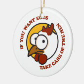 Zorg voor de hen 1 keramisch ornament (Links)